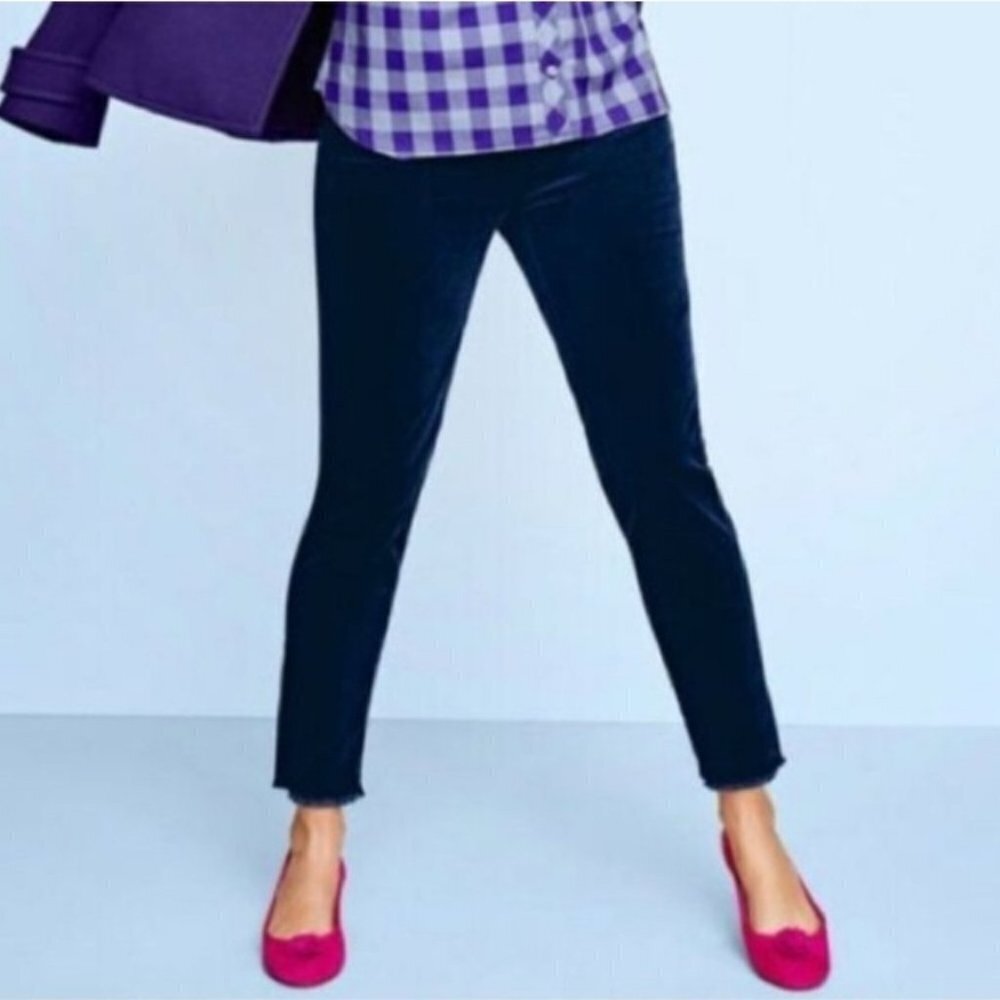 Talbots Woman Slim Ankle Frayed Hem Corduroy Pants